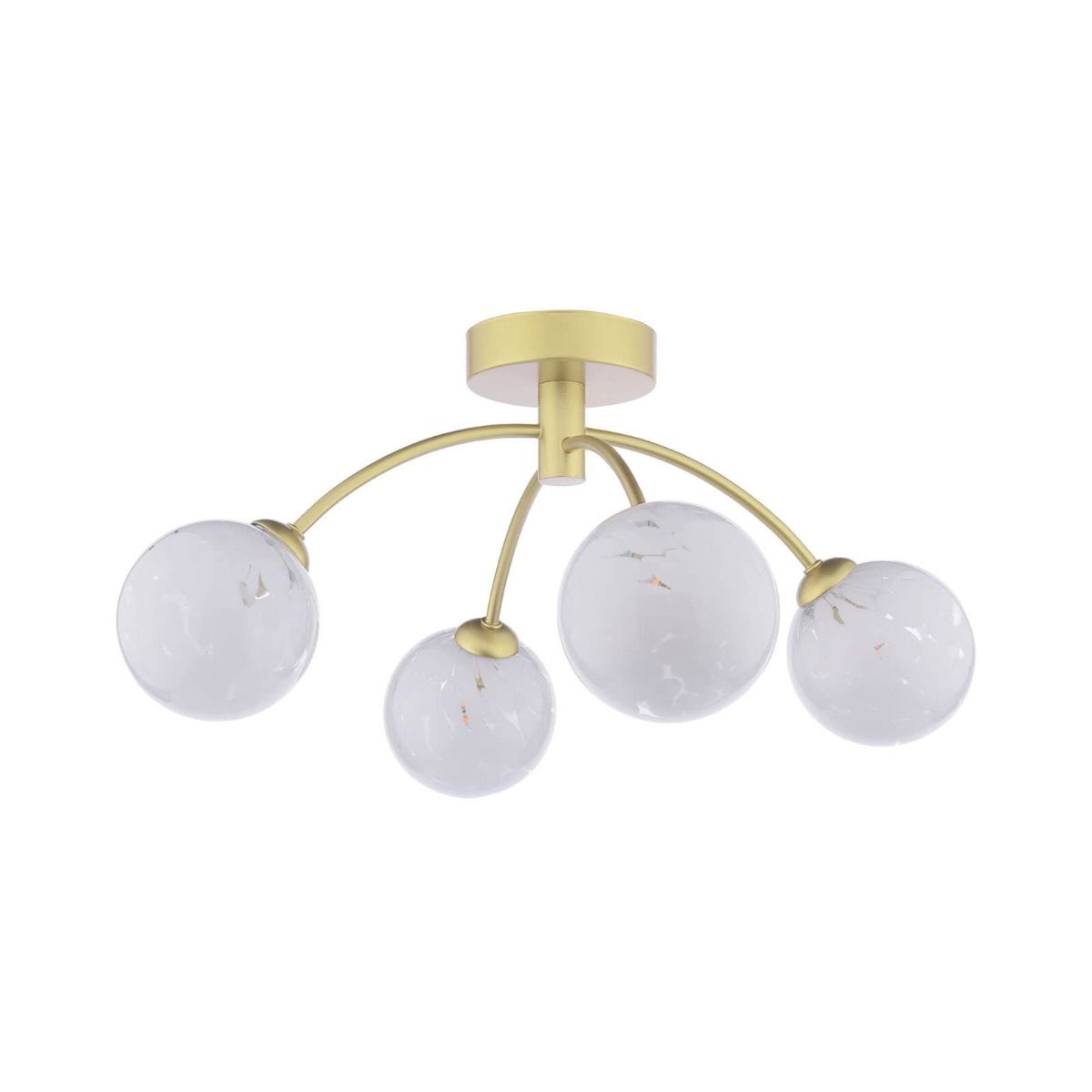 Izzy 4 Light Semi-Flush Matt Gold With White Confetti Glass