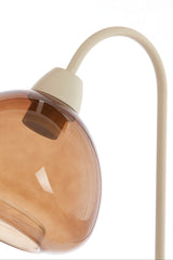Elegant Bisho Glass Table Lamp in Sand and Brown, 31.5x20x61 cm