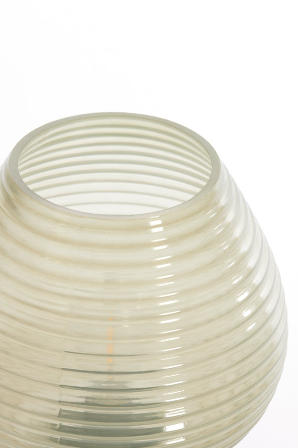 Alenna Glass Table Lamp - Green Grey LED, 22x27 cm