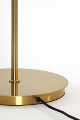Gold and Clear Glass Triple Light Floor Lamp 162 cm