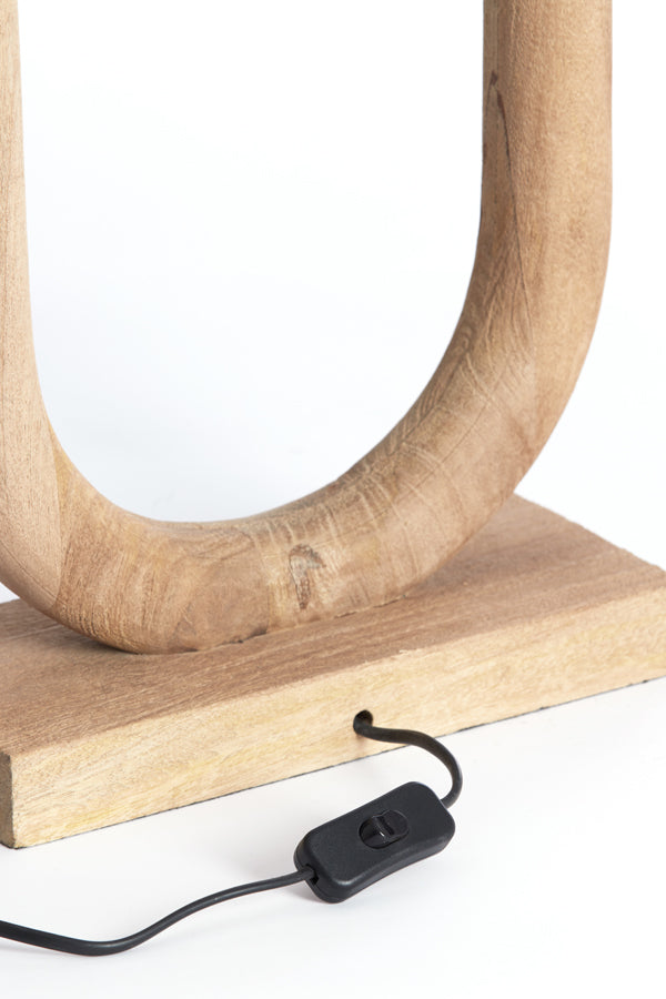Natural Wood Matt Finish Lamp Base 30x12x59 cm