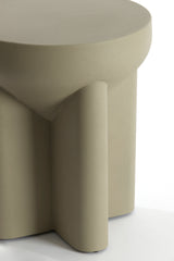 Compact Mikado Side Table in Matte Light Grey Finish (Ø36x42 cm)