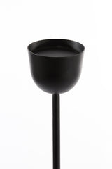 Elegant Matt Black Tealight Holder with Ø12x100 cm Base - Ofelia Design