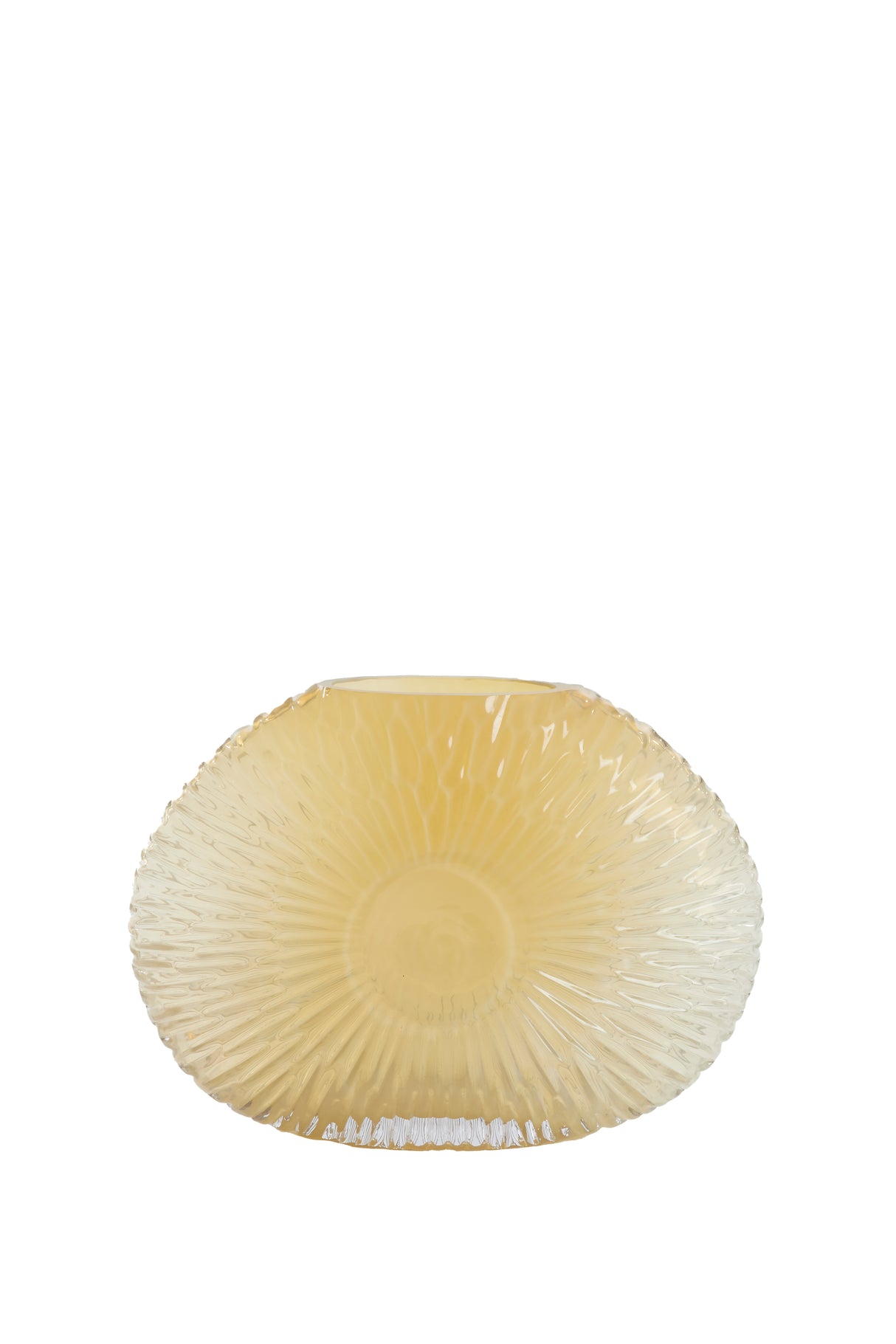Sunlit Seashell Vase - 32.5x10x24 cm in Soft Yellow
