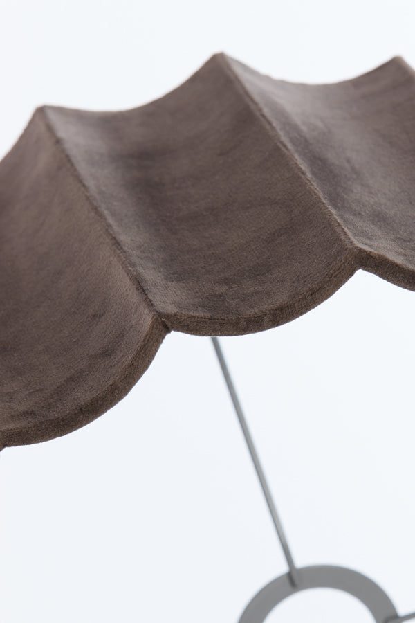 Velvet Dark Brown Cylindrical Shade - 25x40 cm Disli Design