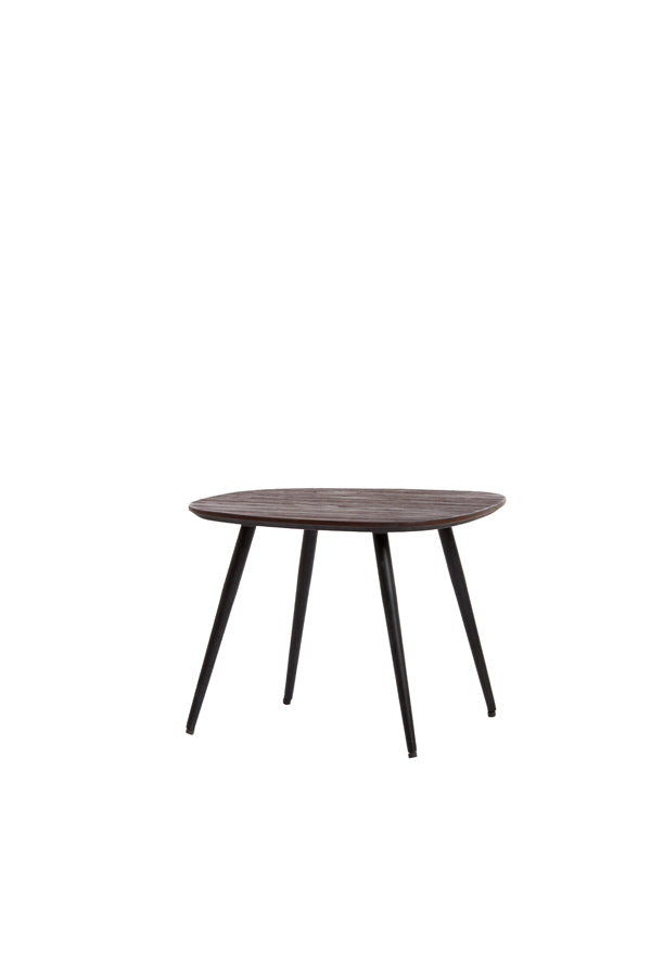 Rustic Nesting Coffee Tables Set of 3 in Distressed Wood and Black Metal