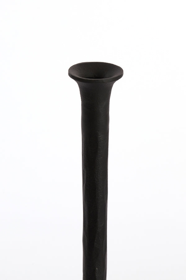 Elegant Matt Black Candle Holder - 42cm Tall