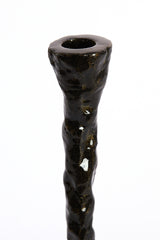 Elegant Dark Bronze Candle Holder - 12x41 cm Solamaza Design