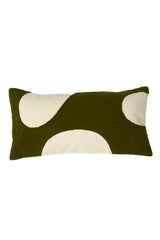 Luxurious Cellio Dark Green & Beige Rectangular Cushion 60x30 cm