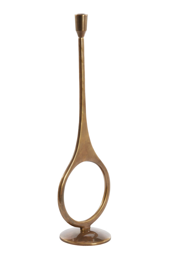 Antique Bronze Tall Candle Holder - Ø13x55 cm