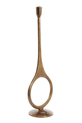 Antique Bronze Tall Candle Holder - Ø13x55 cm