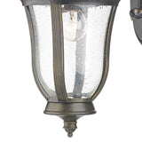 Johnson Outdoor Wall Light Black/Gold Glass IP44