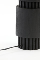 Elegant Sakura Wooden Lamp Base in Matte Black Finish - 15x45 cm