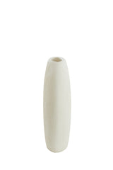 Elegant Cream Lace Textured Vase - 40.5x11x40 cm
