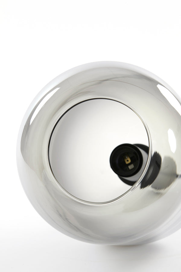 Modern Pendant Light with Black and Smoked Glass Design (Ø21x37 cm)