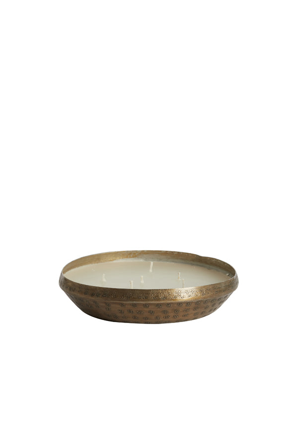 Antique Gold Candle Holder Plate Ø20x4.5 cm Abba Design