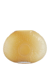 Elegant Concha Vase in Soft Yellow - 40.5x11x30.5 cm