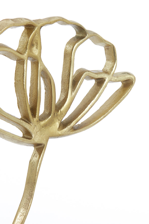 Golden Papaver Ornament with Base 28x8.5x45 cm