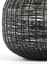 Valery Matte Black Tealight Holder Ø27x24 cm