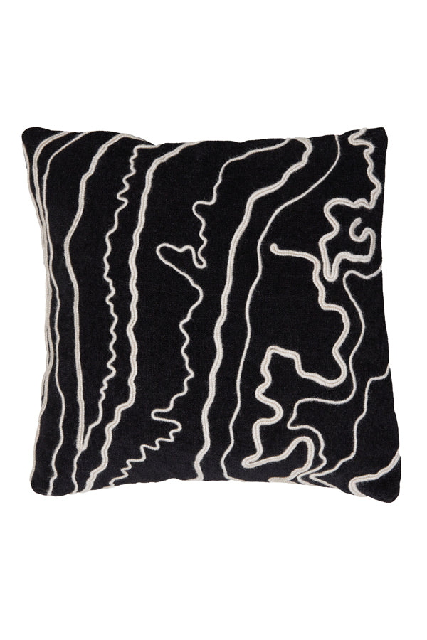Castro Black & Beige Decorative Cushion 45x45 cm