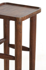 Acacia Wood Pedestal 42x42x100 cm – Qiano Collection
