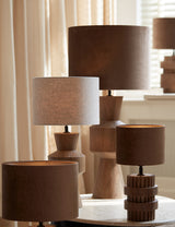 Lubis Brown 30x30x21 cm Cylinder Lampshade