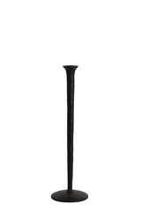 Elegant Matt Black Candle Holder - 42cm Tall