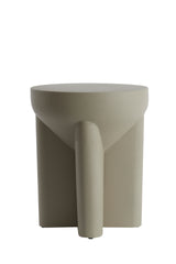 Compact Mikado Side Table in Matte Light Grey Finish (Ø36x42 cm)