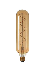 Amber Glow LED Filament Tube Ø6.5x26cm – 4W E27 Dimmable