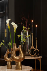 Antique Bronze Tall Candle Holder - Ø13x55 cm