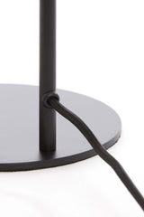 Elegant Solna Black Table Lamp with Smoked Glass, 31x22x50 cm, E14 Socket