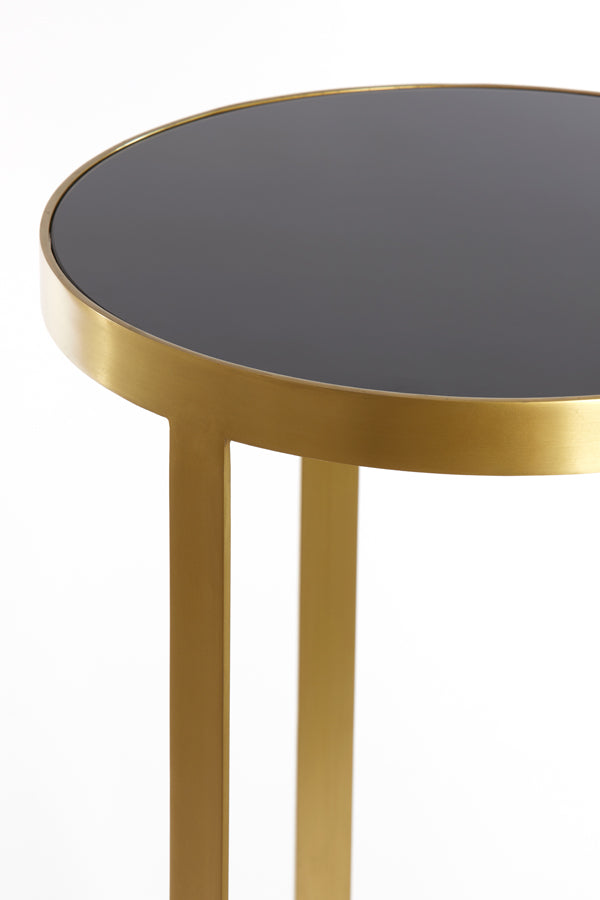Sleek Black and Bronze Glass Pillar Ø40x80 cm