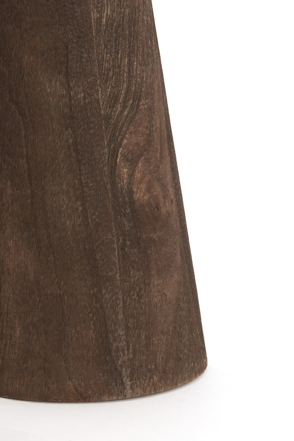 Dark Brown Matt Wood Sabuli Lamp Stand 17x20x57 cm