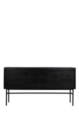 Sleek Black Abage Wood Cabinet 150x40x80 cm