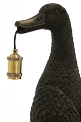 Elegant Black Duck Table Lamp 32x31x65 cm
