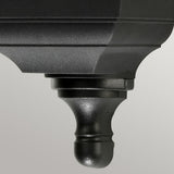 Kerry Coastal Black Flush Mount Lantern