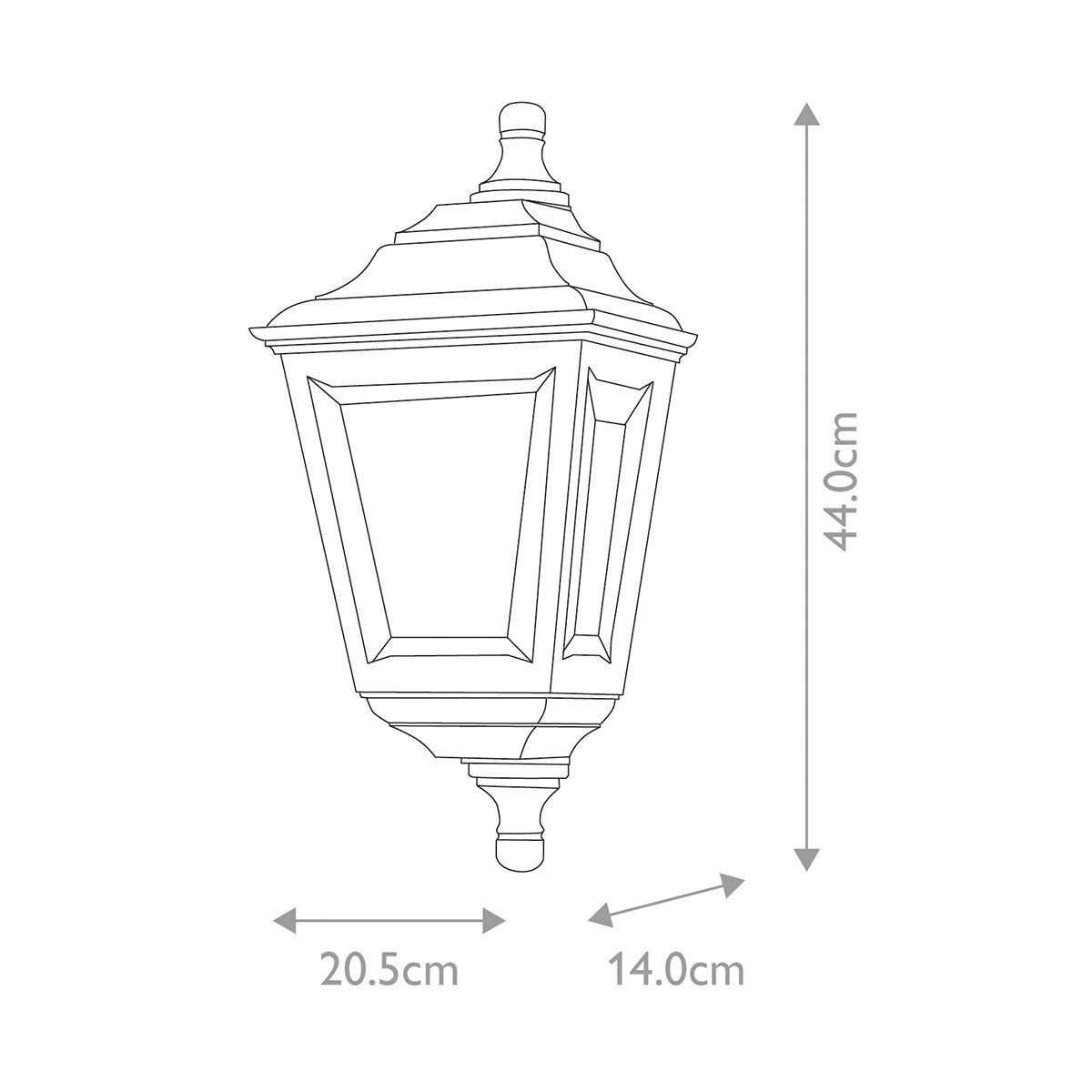 Kerry Coastal Black Flush Mount Lantern