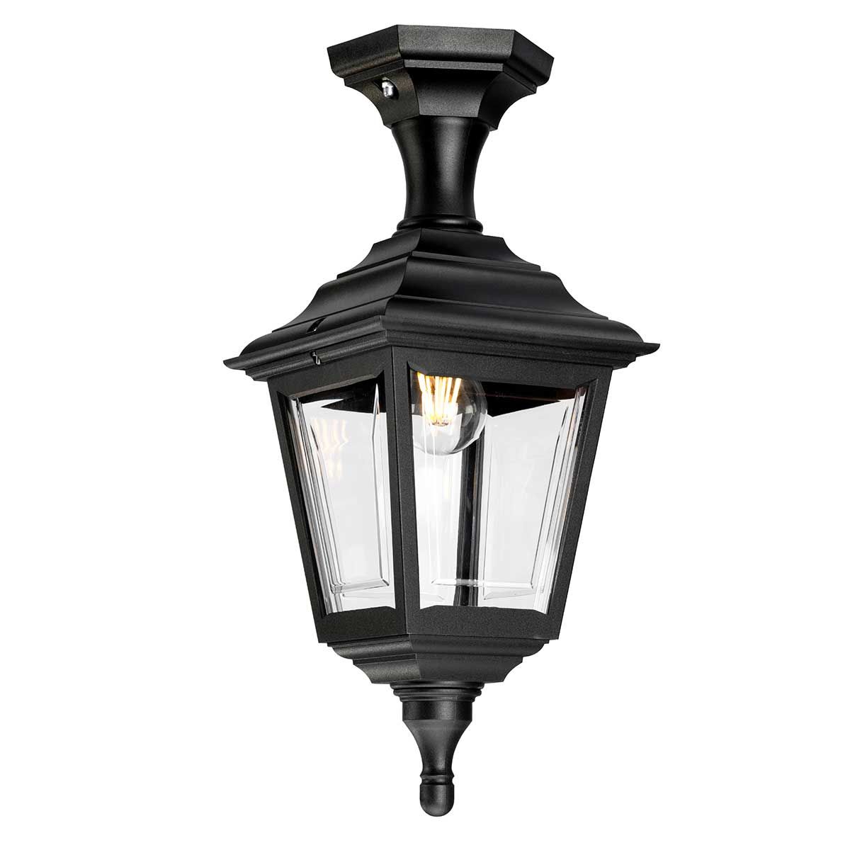Black Kerry Pedestal/Porch Light - Modern Coastal Design