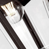 Black Kerry Pedestal/Porch Light - Modern Coastal Design