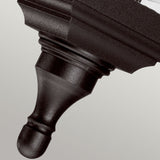 Black Kerry Pedestal/Porch Light - Modern Coastal Design