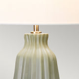 Botanical Elegance Ceramic Table Lamp in Sage Green