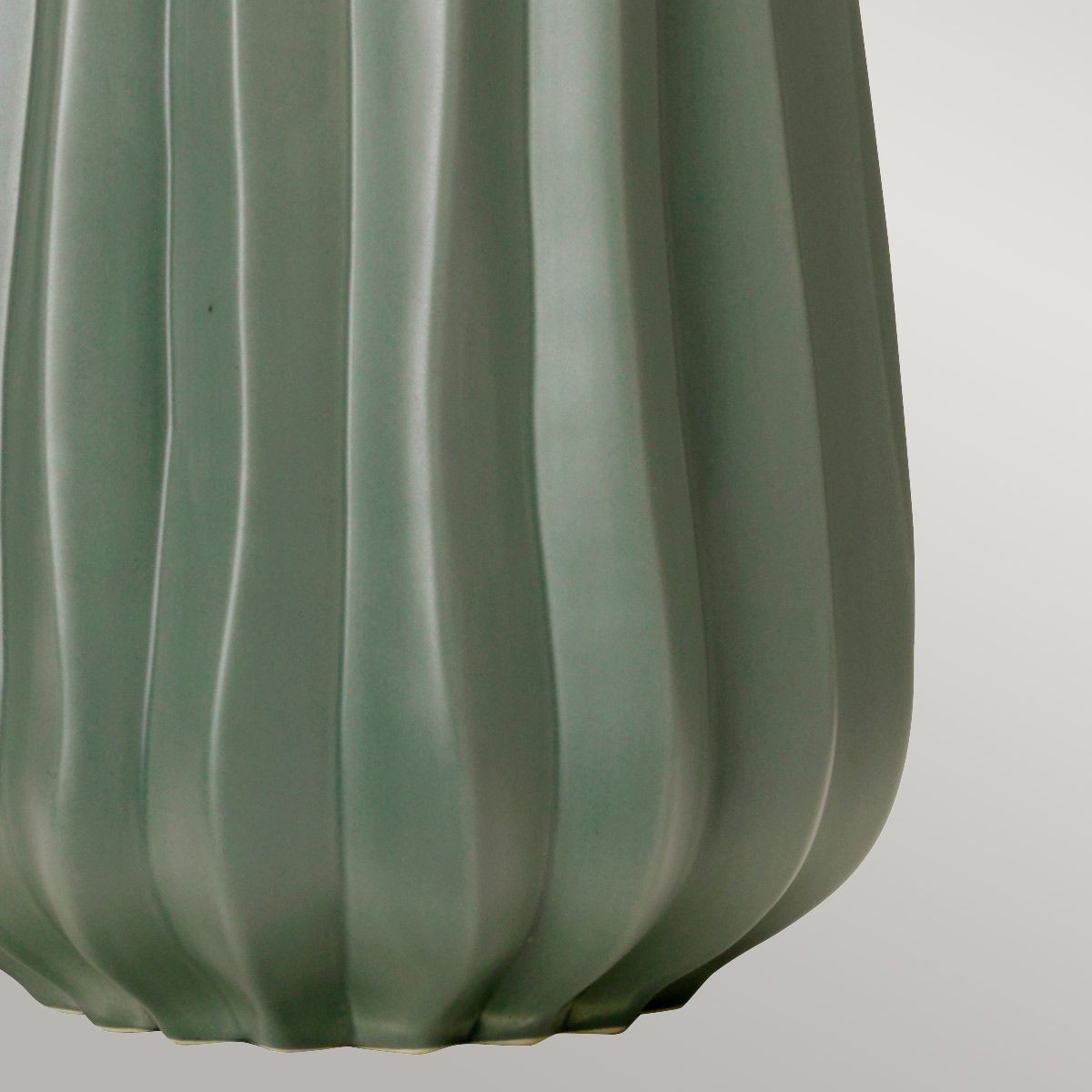 Botanical Elegance Ceramic Table Lamp in Sage Green