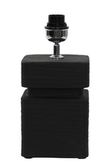 Sleek Black Ceramic Lamp Base - 16x16x32 cm