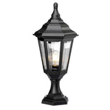 Kinsale Coastal Pedestal Lantern - Black Finish