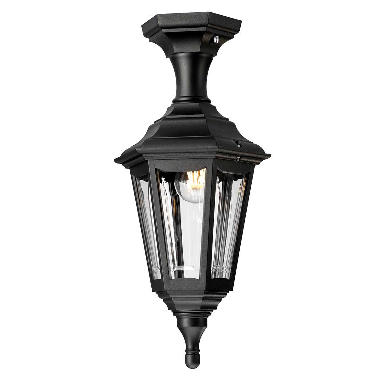 Kinsale Coastal Pedestal Lantern - Black Finish