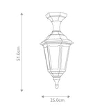 Kinsale Coastal Pedestal Lantern - Black Finish