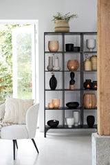 Valery Matte Black Tealight Holder Ø27x24 cm