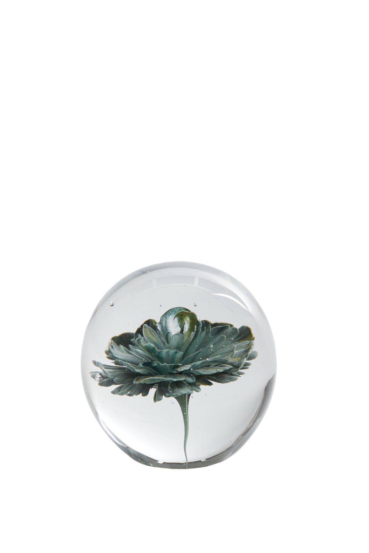 Verdant Bloom Glass Ornament Ø8x8 cm
