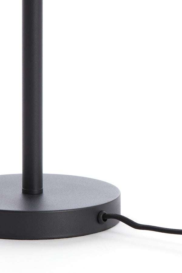 Velvet Harmony Table Lamp, 3 Light, 34x61 cm, Dark Brown with Matte Black Accents