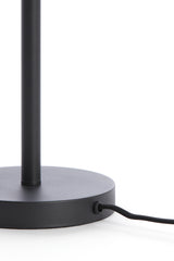 Velvet Harmony Table Lamp, 3 Light, 34x61 cm, Dark Brown with Matte Black Accents